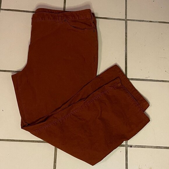 Lands' End women's corduroy straight leg pants Size 26W. *Minor flaw* - Picture 3 of 7